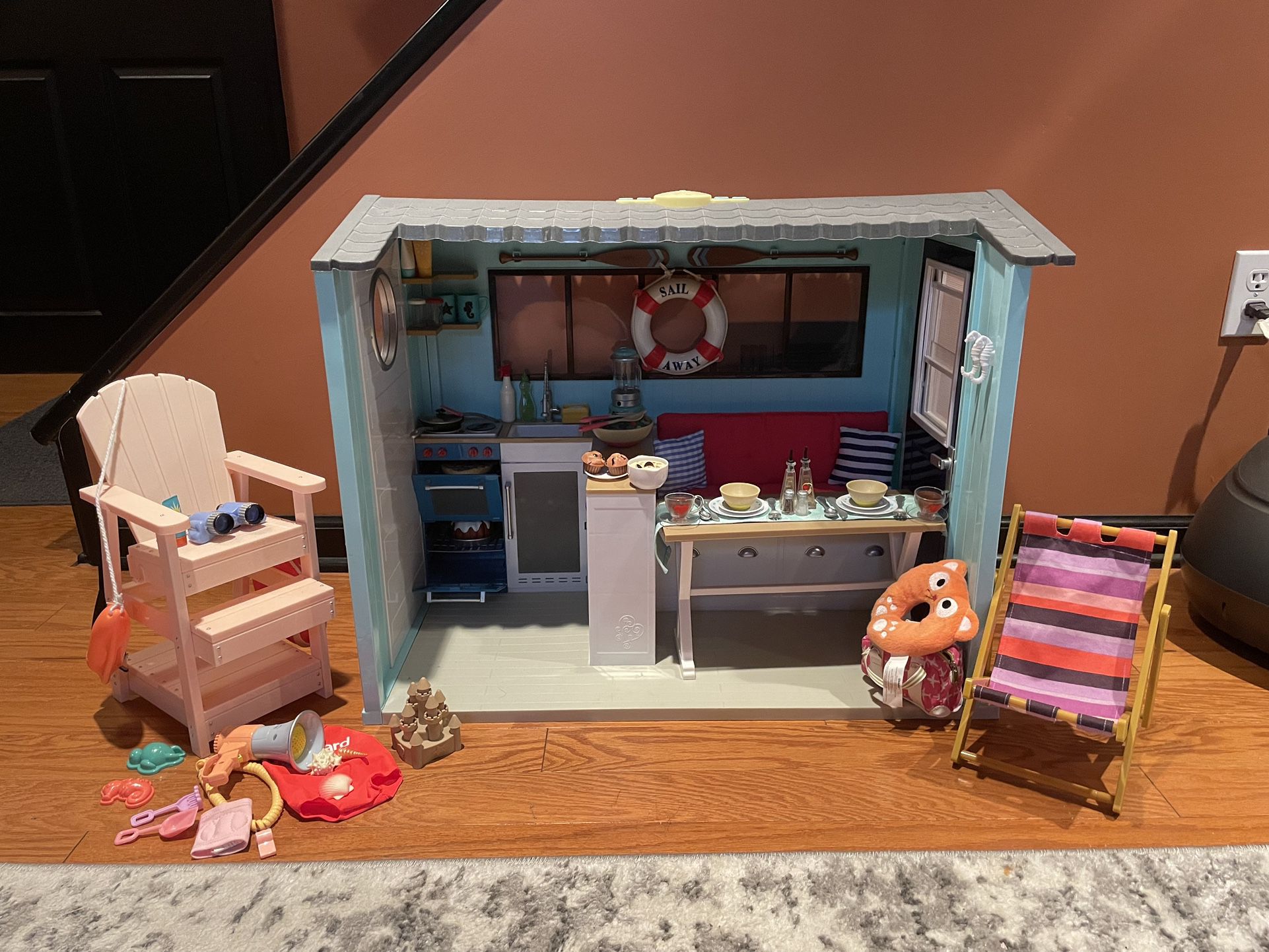 Our Generation/American Girl Seaside Beach House For 18” Dolls
