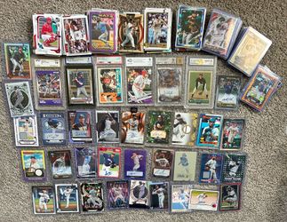 Huge MLB Lot:  15 Autos / 4 Relics / 6 Slabs / 300+ Cards!  Read for List