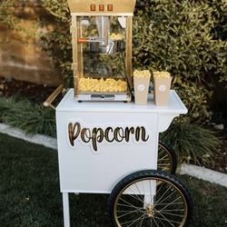 Popcorn Wooden Cart 🎉