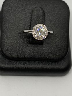 14K Halo Diamond Ring