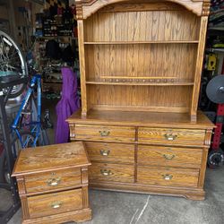 Bedroom Dresser With Hutch And Night Stand