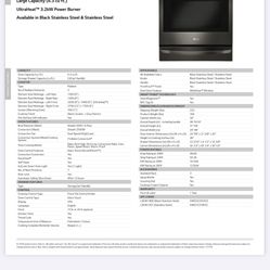 LG Electric Stove