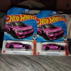Hot Wheels Pink 20 Dodge Charger Hellcat Rare