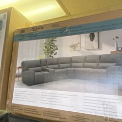 Grey Sectional Recliner 