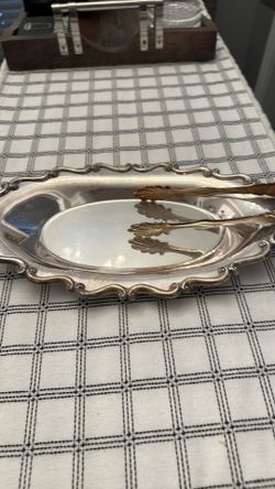F.B. Rogers dessert platter with tongue