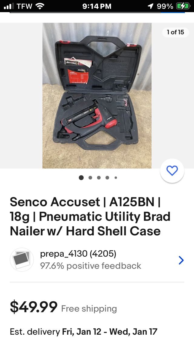 Accuset Senco 18g Brad Nailer #A200BN
