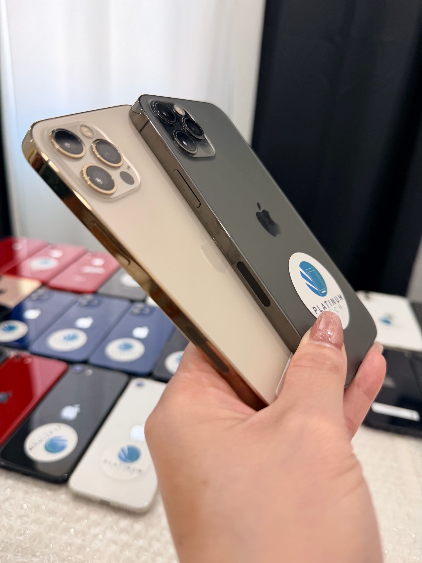 iPhone 12 Pro Unlocked gold and black