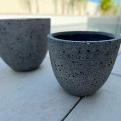 Textured Charcoal New Indoor Outdoor Planter Plant Pots 