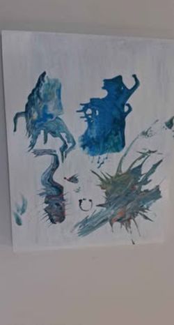 Abstract Acrylic Painting on Wood 30x24