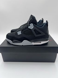 Black canvas Jordan 4 retro
