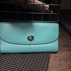 Coach Summer Blue Wallet 