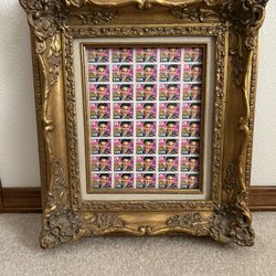 Framed Elvis stamps 