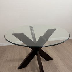 Round Glass Dinning Table