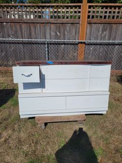 Vintage Wooden Long Dresser