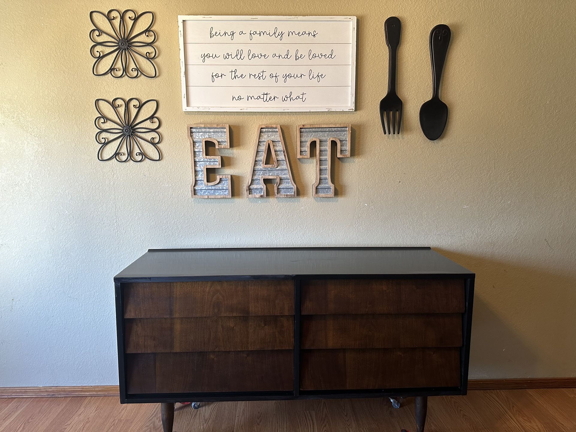 Black Mid-Century Dresser