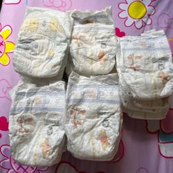 Huggies little movers newborn diapers 31 count open box