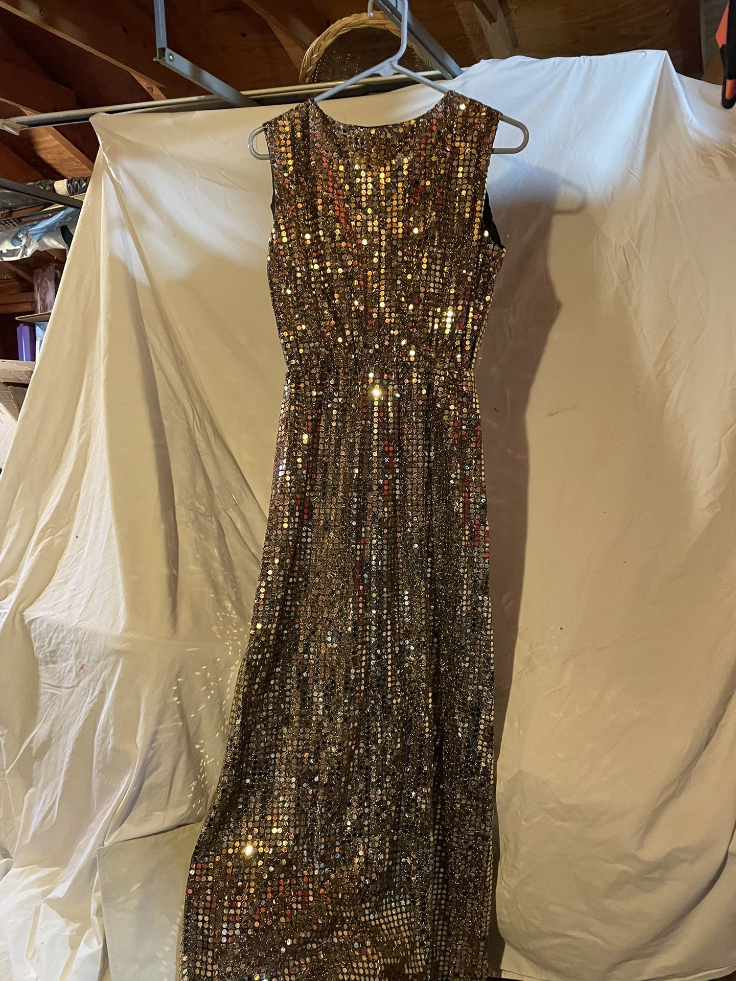 Woman’s Gold Glitter Dress Costume