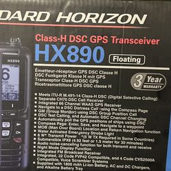 Standard Horizon HX890NB Floating 6 Watt Class H DSC Handheld VHF/GPS Radio