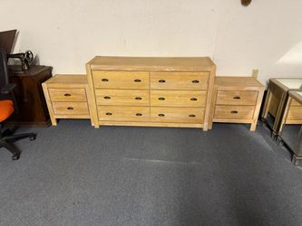 Grain wood dresser set
