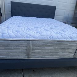 Beutiful Queen Bed With Good Mattress 