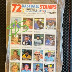 Vintage 1972 MLB Baseball Stamps (new In Packaging)