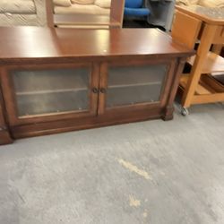 Dark Brown Wood Tv Stand (in Store)