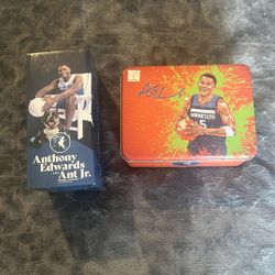 Anthony Edward’s Bobble Head And Lunch Box 