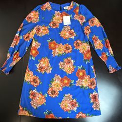 NWT Gibson Latimer Women's Floral Long Sleeve Dress