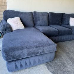 Blue Modern Sectional Sofa Couch Lounge Chaise Sala 