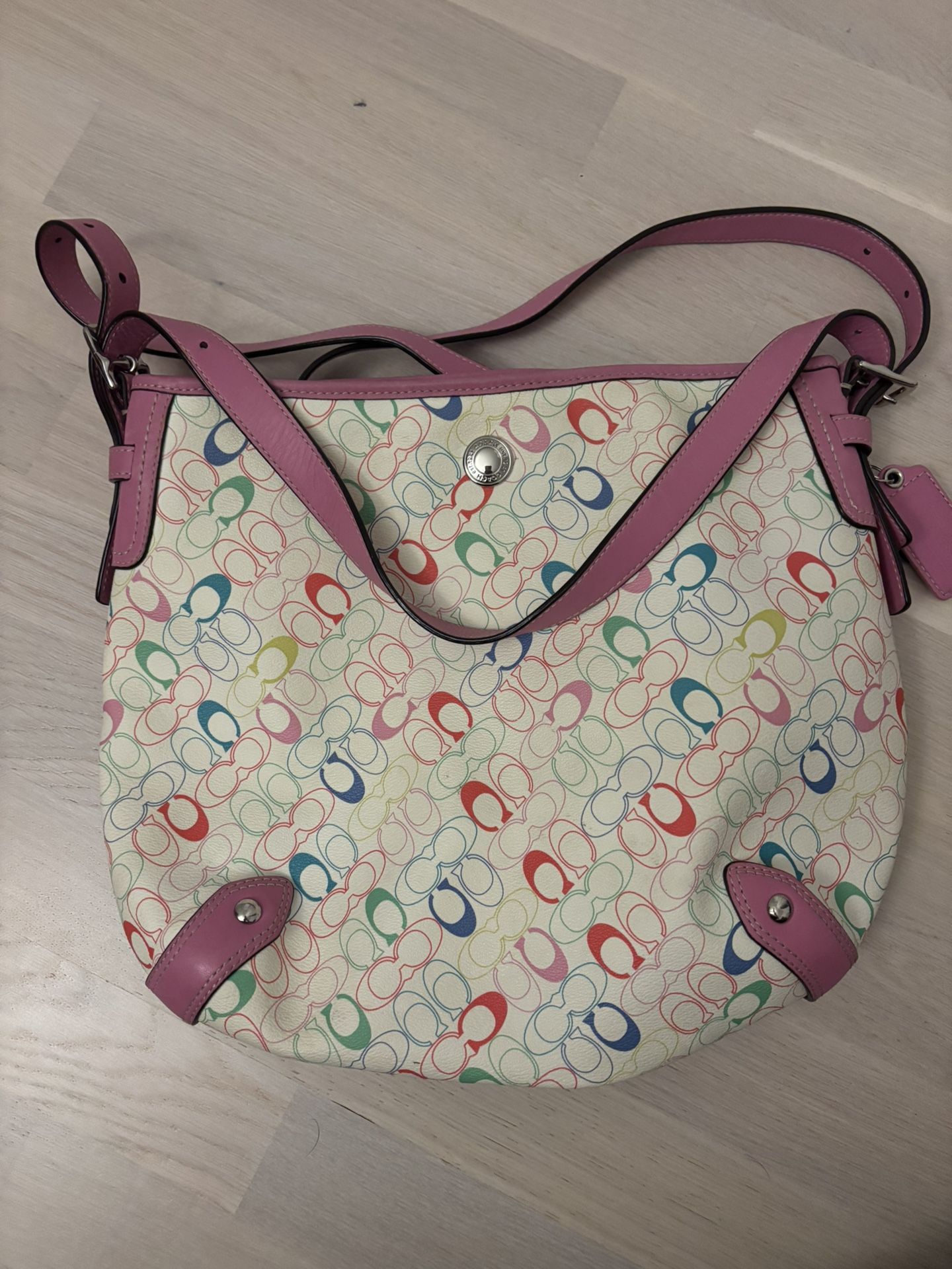 Coach Multicolored Signature C's Shoulder Bag
