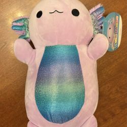 Squishmallows HugMees Monica the Axolotl 10 Inch - BNWT Kellytoy Hug 