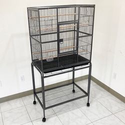 $135 (Brand New) Large 63” Bird Cage for Mid-Sized Parrots Cockatiels Conures Parakeets Lovebirds Budgie, 32x19x63”