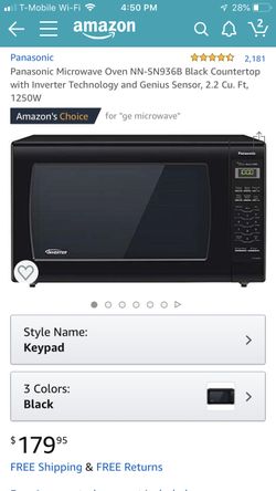 Panasonic microwave oven