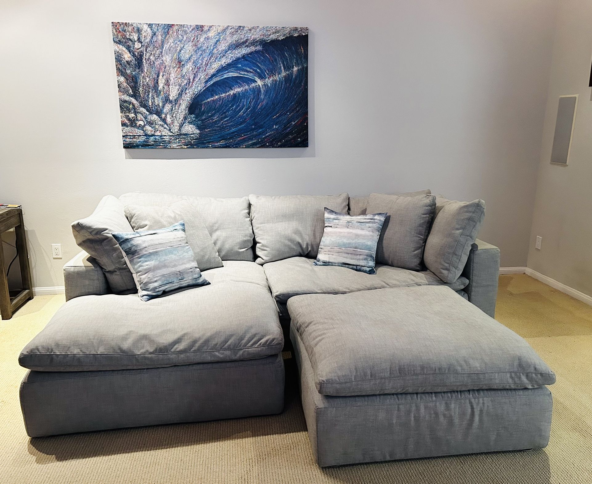 RH Cloud Modular Couch / Sofa With Ottoman