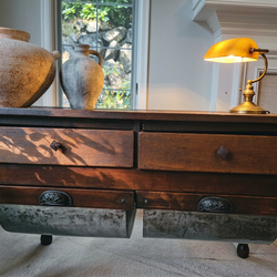 Antique Oak Baker's Table (C 1(contact info removed))