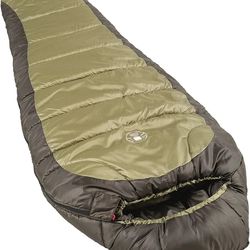 Coleman North Rim Cold-Weather Mummy Sleeping Bag, 0°F Sleeping Bag for Big & Tall Adults