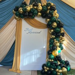 Just Married Backdrop Set-up