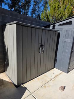 Lifetime Outdoor Storage Shed Cabinet 56” x 30” x 68” – Excellent Condition