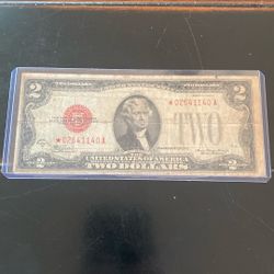 Very RARE 1928 $2 Star Note Bill