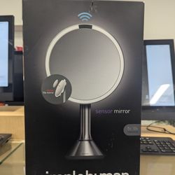 simplehuman 8” Round LED Sensor Mirror with 5x and 10x Magnification