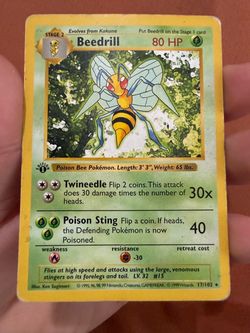 Beedrill 1st Edition Shadowless Pokémon Card