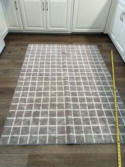 Gray & White Rug