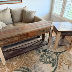 Solid Wood Matching Side and End Tables