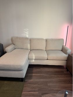Cream Sectional with Reversible Chaise