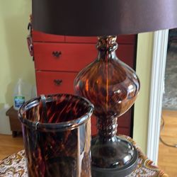 Beautiful Table Lamp And Candle Holder