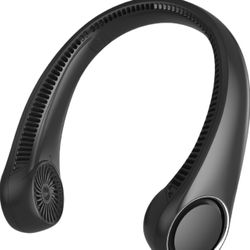 Portable Neck Fan, Hands Free Bladeless, 360° Cooling Personal Fan,Wearable Quiet Fan for Outdoor Indoor, Birthday Gifts for Men Women Mom Dad, 4000mA