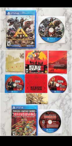 Red Dead, Ark, TMNT  EXCELLENT CONDITION games For PlayStation 4 READ DESCRIPTION
