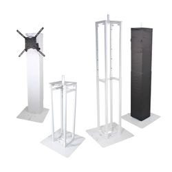 ProX XT-FLEXTOTEM TV Adjustable Totem Stand with TV Mount, Foldable Base Plate and Speaker Stud - 3ft to 6ft Height