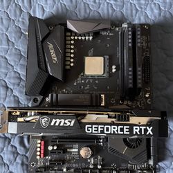 Pc motherboard with ram gpu and cpu  CORSAIR AMD GIGABYTE NVIDIA