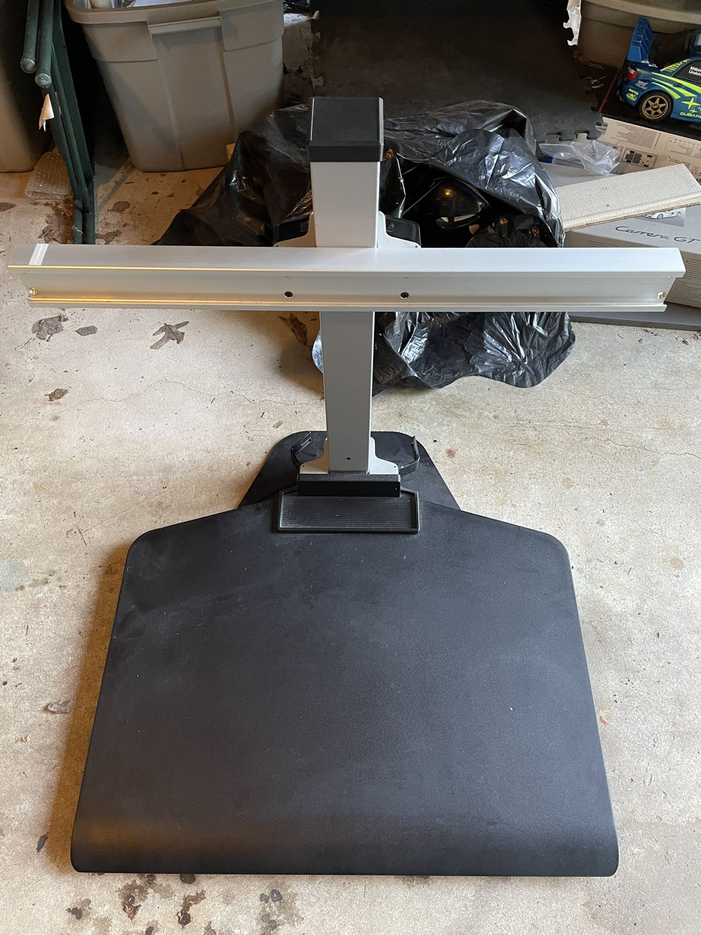 Sit And Stand With Dual Monitor Mount